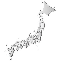 日本　地図　シルエット　アイコン