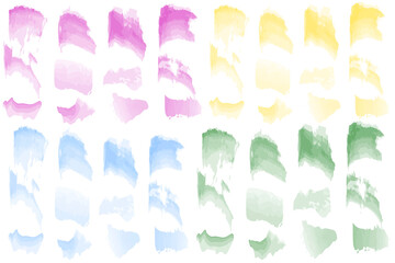 Watercolor brush texture. Ink paint brush stain. Vector illustration. Stock image.