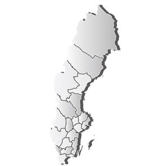 スウェーデン　地図　シルエット　アイコン