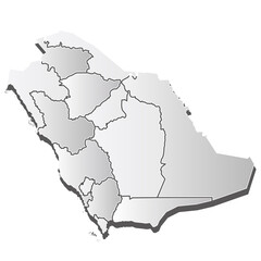 サウジアラビア　地図　シルエット　アイコン