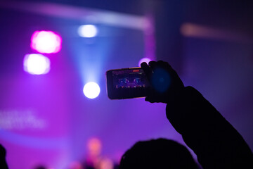 phone recording at live music event