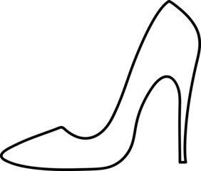 High heels icon isolated on white background line art.eps