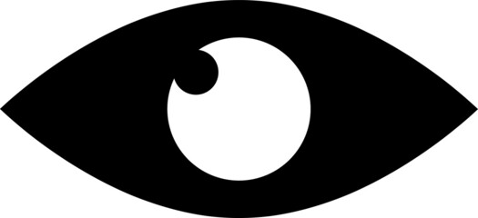 eye icon vector line art illustration on white background..eps