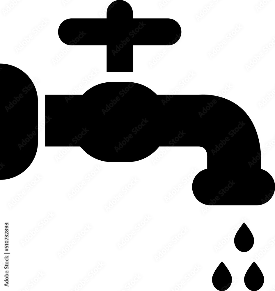 Poster faucet icon designed in a solid style on white background..eps