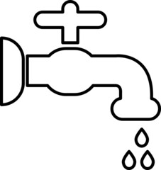  Faucet icon designed in a solid style line art on white background..eps