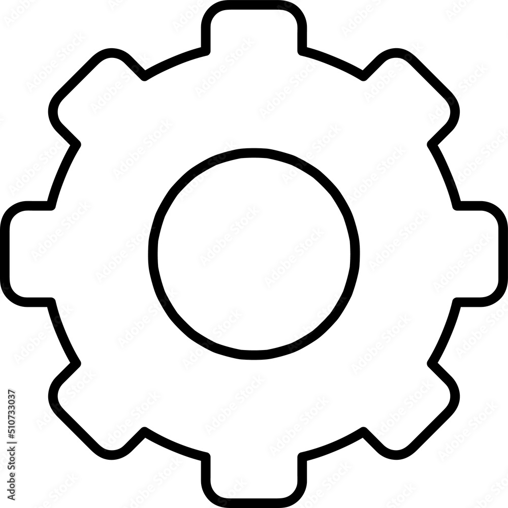 Poster gear icon. symbol of setting or configuration with trendy flat line style icon for web line art.eps