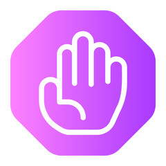 Obraz premium restricted area gradient icon