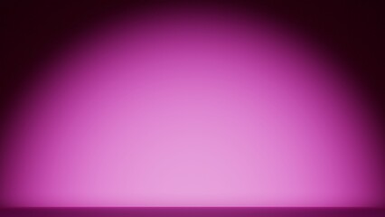 Interior Magenta room. Focal light in a empty background. Magenta empty room with a frontal view.