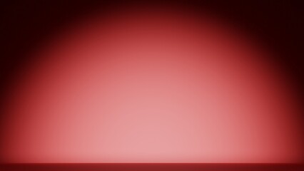 Obraz premium Interior dark red room. Focal light in a empty background. Dark red empty room with a frontal view.