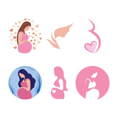 Pregnancy logo illustration