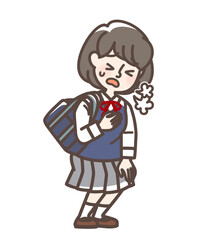 疲れやすい女学生