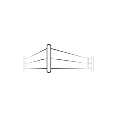 simple boxing ring icon illustration design