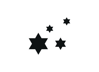 Black star icon vector design on white background.