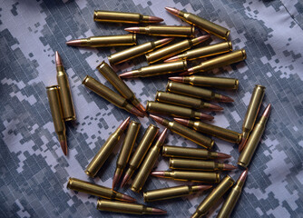 Loaded .223, 5.56 Cartridges. Full metal jacket bullets.