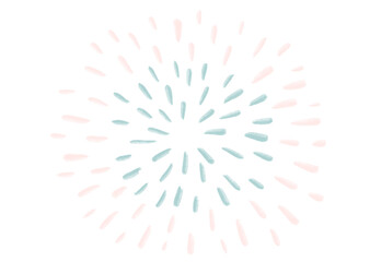 Obraz premium Christmas fireworks flake snow elemets hand drawing doodle line sketch illustration