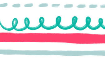 Christmas line banner footer elemets hand drawing doodle line sketch illustration