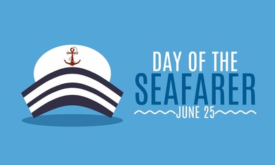 sailor hat. flat design style. perfect for day of the seafarer - obrazy, fototapety, plakaty
