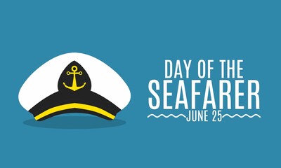 sailor captain hat. flat design style. perfect for day of the seafarer