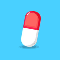 Pill vector icon suitable for medicinal products