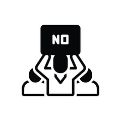 Black solid icon for resist