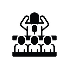 Black solid icon for senator