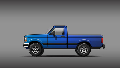 F1000 Pickup Vector Mockup © Paulo