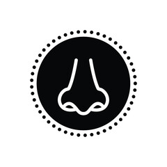 Black solid icon for nose
