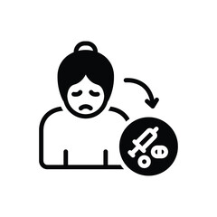Black solid icon for dependence
