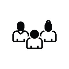 Black solid icon for diverse
