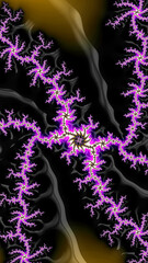 Ornate colorful and digitally generated 3D background