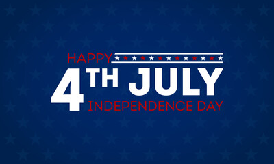 Happy 4th of july independence day.  American independence day greeting card, banner, poster with united states flag.
