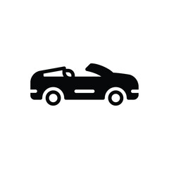 Fototapeta premium Black solid icon for convertible