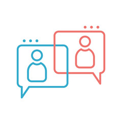 communication icon, online communication concept