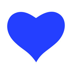 Blue color heart icon on white background.