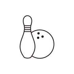 Bowling icon vector illustration sign	