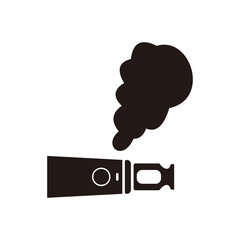vape smoking icon vector sign on white background	