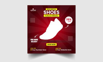 Shoe Social Media Post Design Template