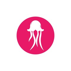 cute jelly fish Vector icon design illustration Template