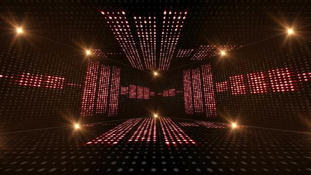 Music Equalizer Waves Room Animation, Radio, Lights Bulbs Loop
