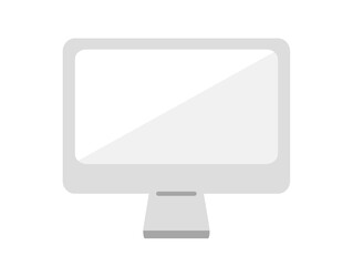 シンプルなデスクトップパソコンのイラスト