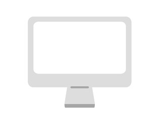 シンプルなデスクトップパソコンのイラスト
