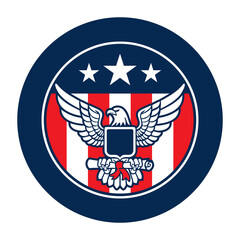 american flag button