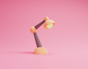 3D rendering of a cute lamp illustration	