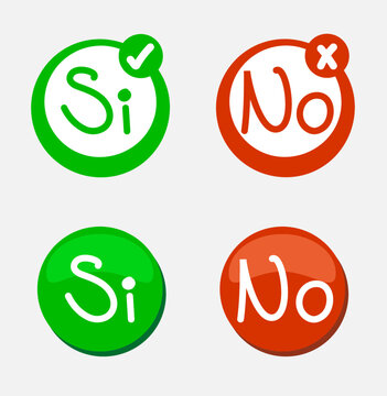 Boton Circular de SI y NO 