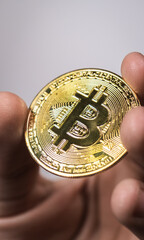 A real bitcoin coin in hand ready to buy.
Representation of real bitcoin, bitcoin currency.
Buy with bitcoin.
Fall of bitcoin worldwide, many losses of profits.
Hodl bitcoin. Long term bitcoin gains.
