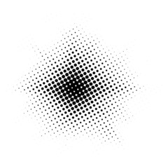 Halftone Background. Glowing light Halftone effect. abstract grunge Starburst halftone dots background. Star Flare, Shine light halftone texture. Retro background, pop art style.