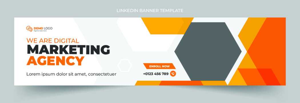 Digital Marketing Agency Linkedin Banner Template