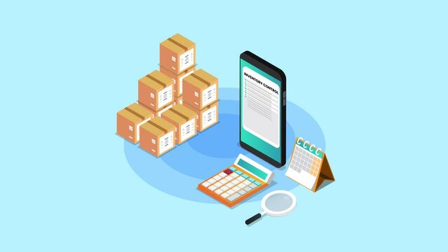 Woman look at inventory control list on cellphone