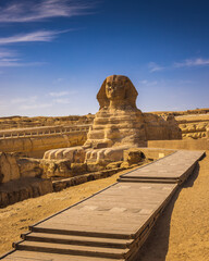 Ruins of the Giza barial complex - obrazy, fototapety, plakaty
