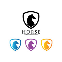 Horse logo design. Elegant and luxury horse logo concept. Vector logo template.